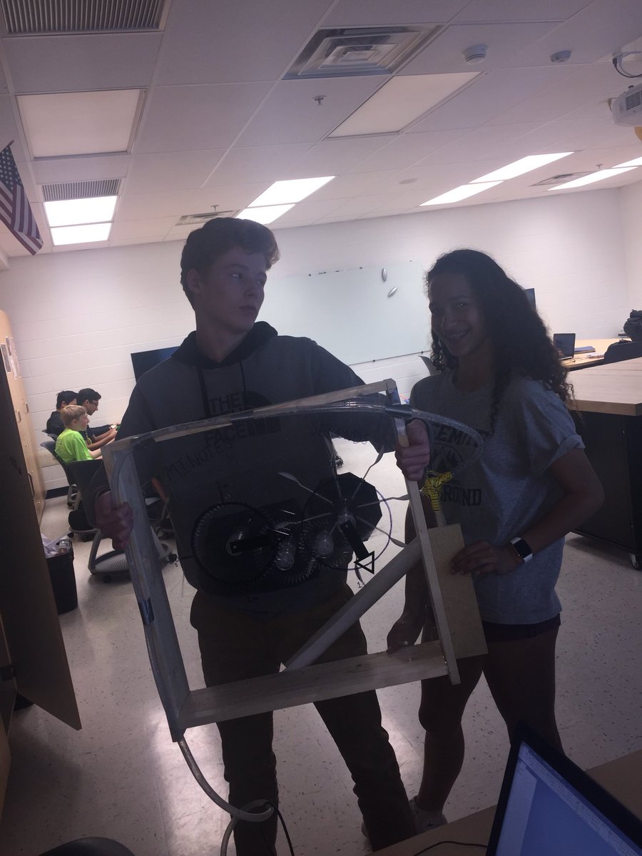 JacobKinzler's tweet photo. We finally finished the water clock! Good job guys it was great working with you this year! #selc #gbsnow #makerspace #MakerFaire https://t.co/HWmdOXCif3