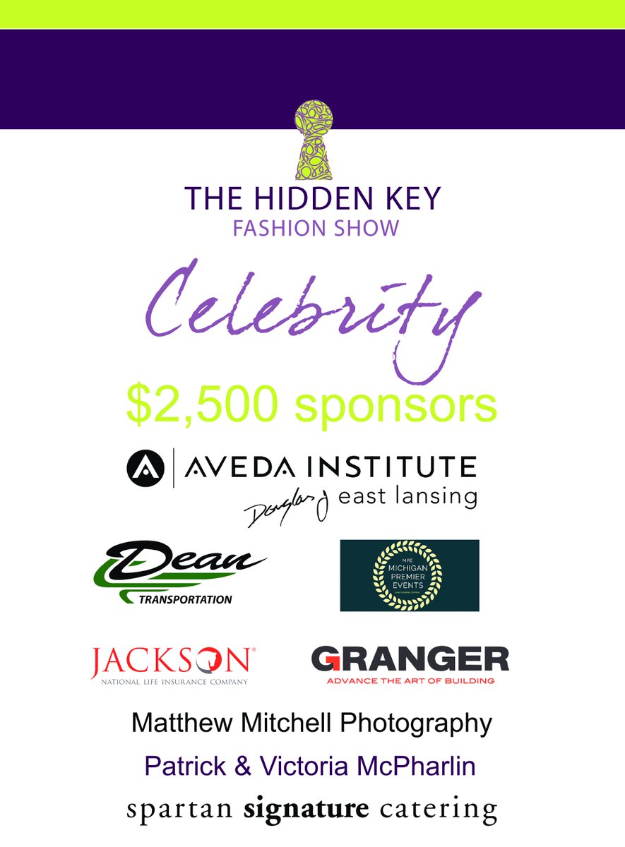 <a href="/AitchFoundation/">The Aitch Foundation</a> would like to thank our 2018 #Celebrity Sponsors for all they do: Aveda Institute in East Lansing, <a href="/Deantrans/">Dean Transportation</a>, Michigan Premier Events , <a href="/JacksonNational/">JacksonNational</a>
@GrangerConstuc , Matthew Mitchell Photo's, Patrick &amp; Victoria McPharlin, and Spartan Signature Catering.
