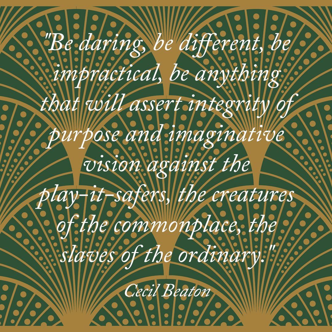 FlorisLondon's tweet photo. "Be daring, be different, be impractical, be anything that will assert integrity of purpose and imaginative vision against the play-it-safers, the creatures of the commonplace, the slaves of the ordinary." -Cecil Beaton #FlorisLondon #TheFragranceJournals #1927 #London https://t.co/qUYz8sOo2o