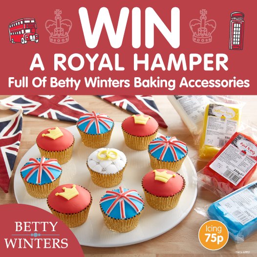 bmstores's tweet photo. 👰🤴 #COMPETITION TIME 👰🤴

It's nearly time for the #RoyalWedding! To celebrate, we're offering you the chance to #WIN a ROYAL hamper FULL of Betty Winters baking accessories!

To enter, simply FOLLOW us and RETWEET this post!

Competition ends 18:00 18/5/18 https://t.co/U0tavFuTMH