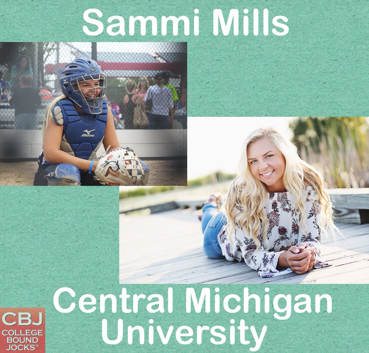 CollegeBDJocks's tweet photo. College Bound Jocks would like to congratulate our senior athletes on all of their accomplishments, on &amp; off the field. Congratulations to Sammi Mills @sammimillls she will be playing softball &amp; continuing her studies at Central Michigan University. Congratulations! @CMUSoftball https://t.co/fQUQBdGGPC
