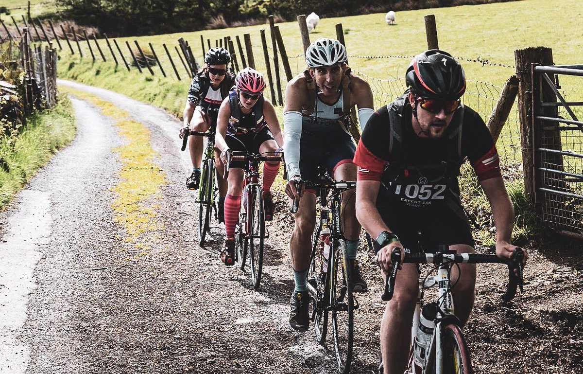 Taking a turn on the front for one of the bike legs in Quest Wales 🚂 #paintrain