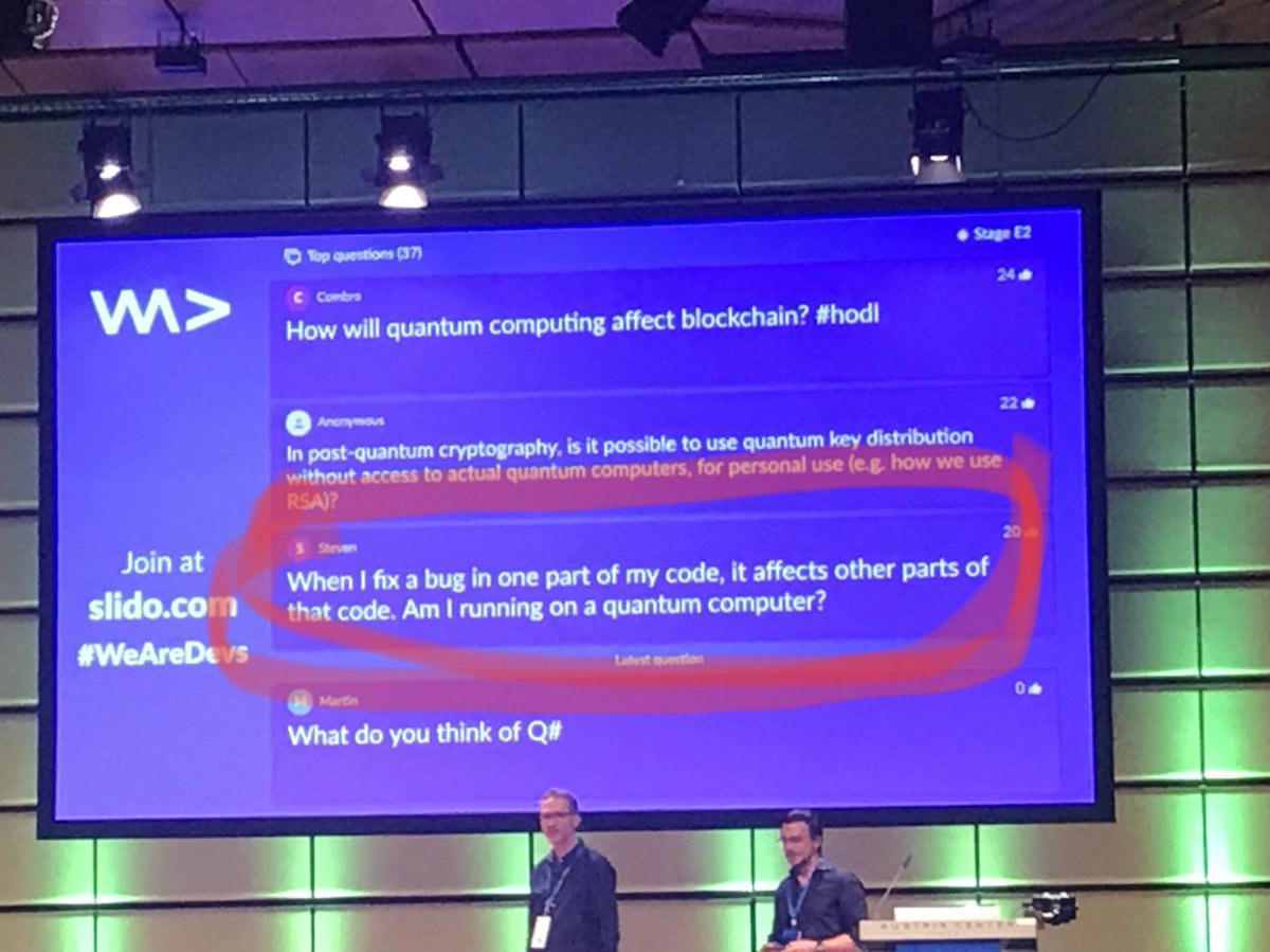dcedrych's tweet image. That’s smart 😭😭😭#WeAreDevs2018 #QuantumComputing