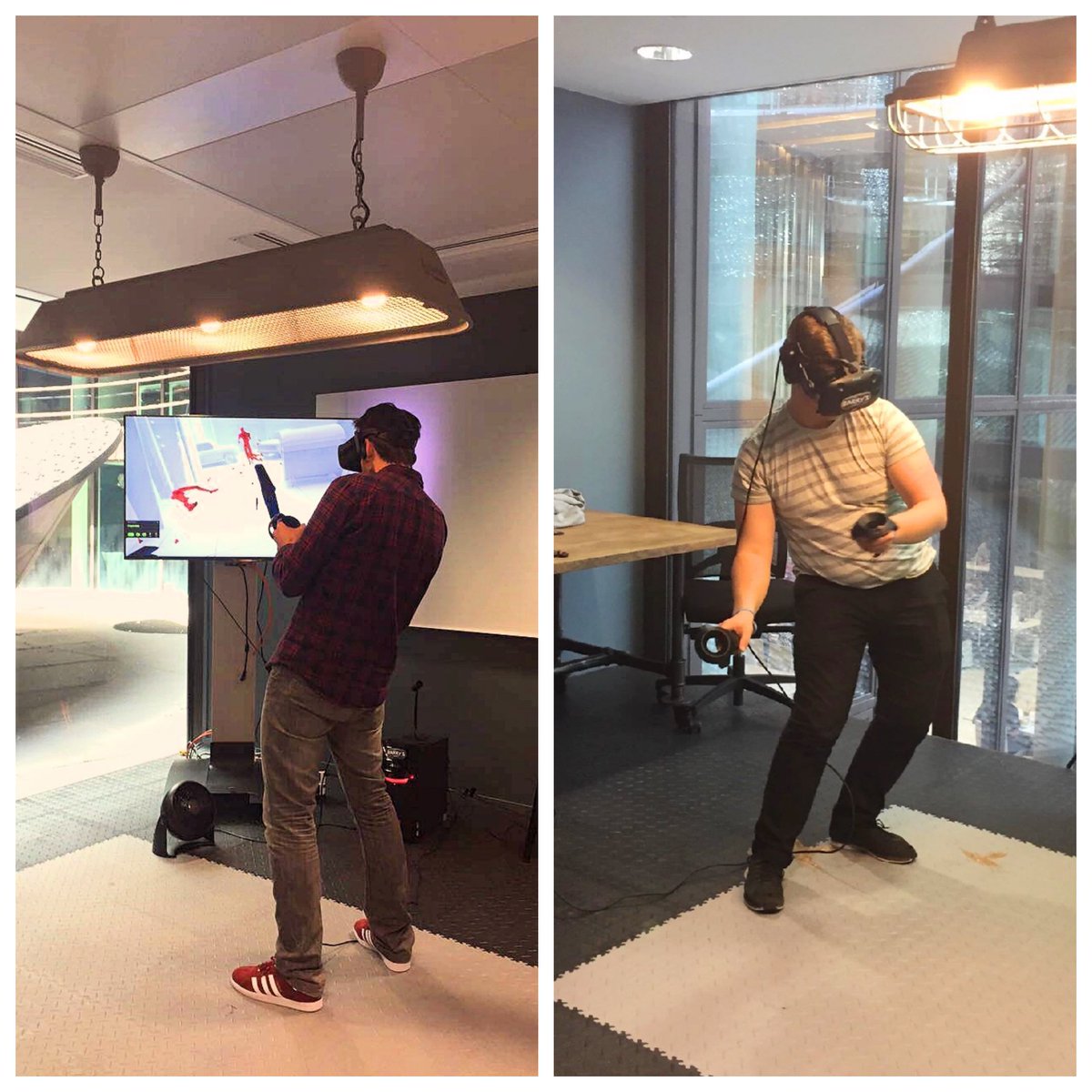 Jour 3 chez <a href="/Criteo_France/">Criteo France</a>, maitriser le temps pour éliminer vos ennemis avec #superhot ! Revenez aux temps des gladiateurs avec #GornVR et battez vos ennemis pour gagner l'estime de l'arène :) #barrysteam #Criteo2018 #TeamBuilding #Fun #Happyday #exciting #Event #Corpo #inno