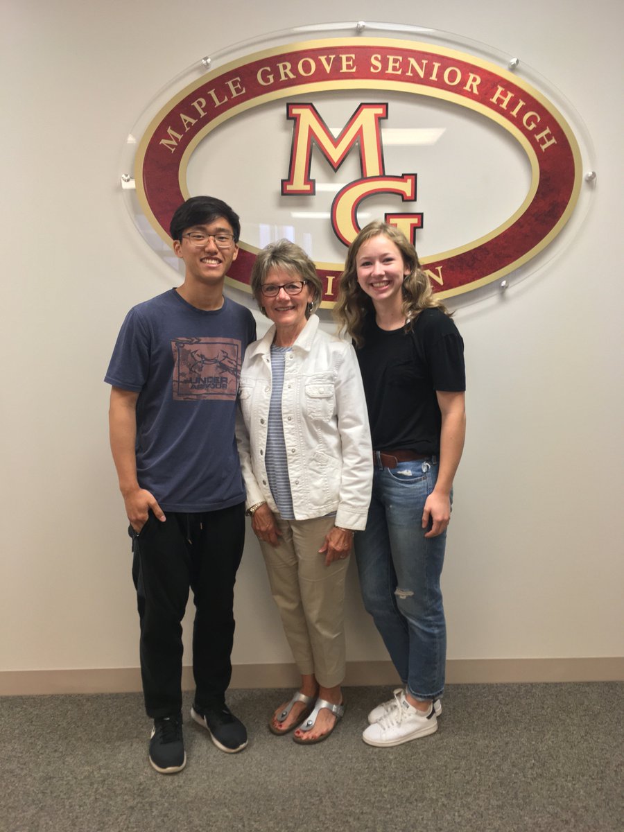 Congratulations to Christopher Kwon &amp; Amanda Tyler (pictured here with Barb Brown Thornton). They were selected as the 2018 Bob Brown Memorial Scholarship recipients! Many thanks to the family and friends of Bob Brown for providing scholarships to students for the past 12 years.