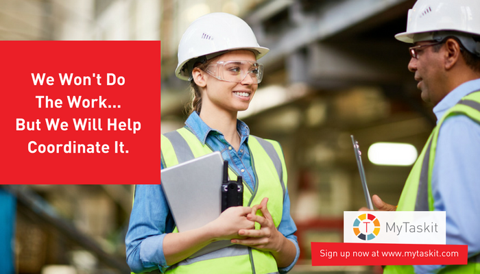 MyTaskitApp's tweet image. We won't do the work, but we'll help coordinate it! #workcoordination hubs.ly/H0bMKRx0