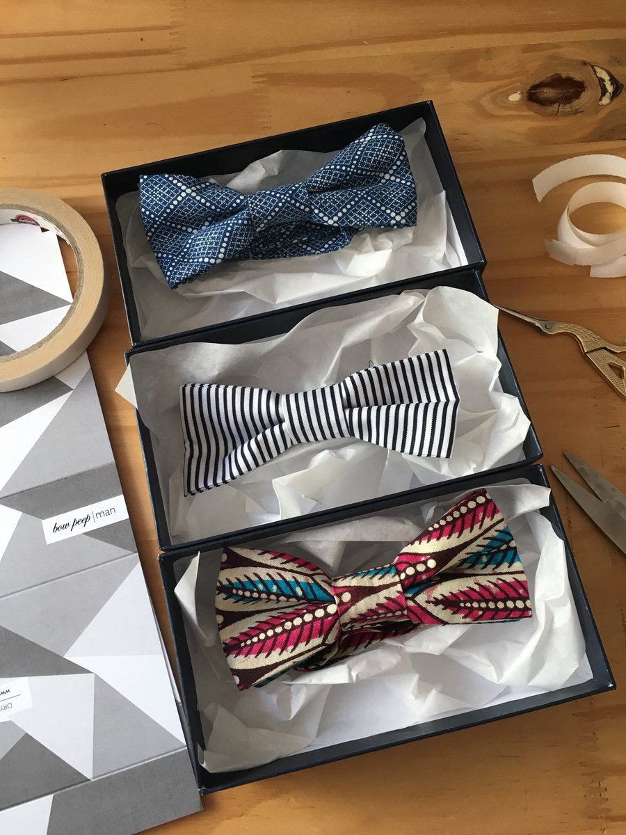 We have some new bow ties heading to @FabricateCT soon!
