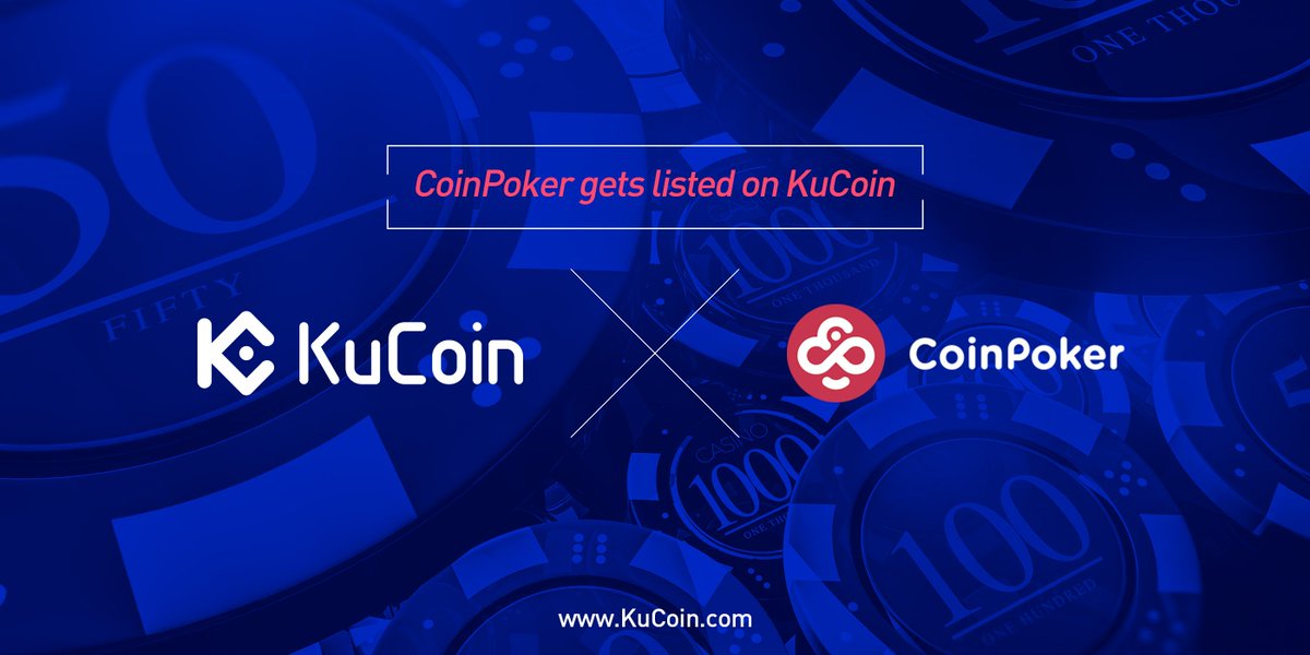 kucoincom's tweet photo. CoinPoker (CHP) is now on KuCoin, you can deposit now. Trading pairs include CHP/BTC and CHP/ETH. Withdrawal opens May 16, 2018 at 20:00 (UTC+8), buying starts May 16, 2018 at 21:30 (UTC+8), and selling starts  May 16, 2018 at 22:00 (UTC+8).

@CoinPoker_OFF #KCS #CHP #BTC #ETH https://t.co/PnguAyv0Za