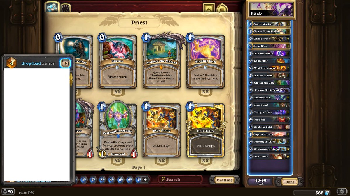 After hitting top 20 and falling back to 100s 4 times i finally get single digit with these very unique and totally not netdecked lists <a href="/ahirunHS/">ahirun🐥</a>