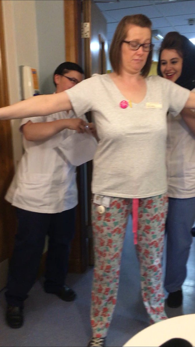 Our staff playing the game for pressure area care. Sticking stickers on pressure areas! #endPJparalysis #teamworkmakesthedreamwork <a href="/RabiahKhan10/">Rabiah Khan</a>