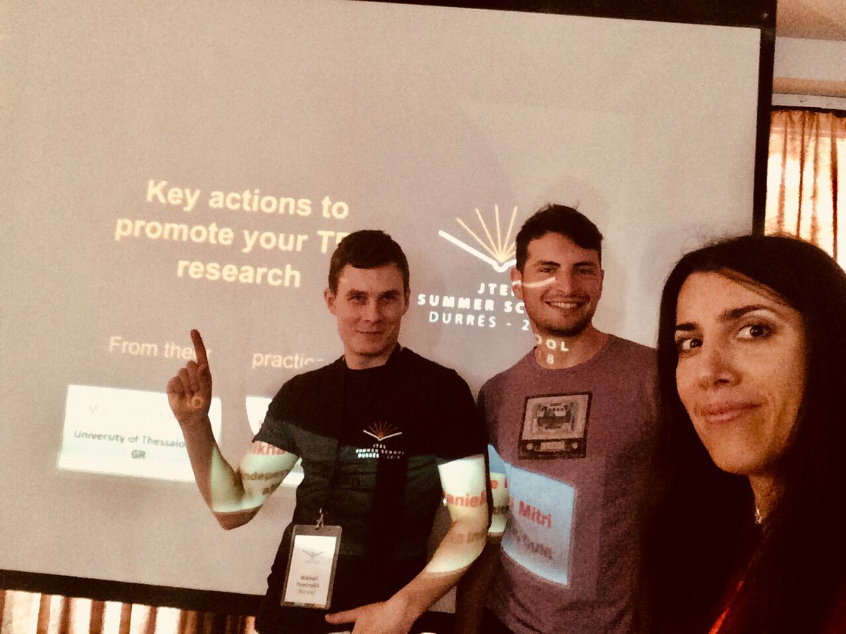 mariaperif's tweet photo. Thank you all for joining our #jtelss18 workshop “Key actions to promote your TEL research!!#dissemination #research #impact #TEL with @MikhailFominykh @dimstudi0 https://t.co/CorfEllbLI