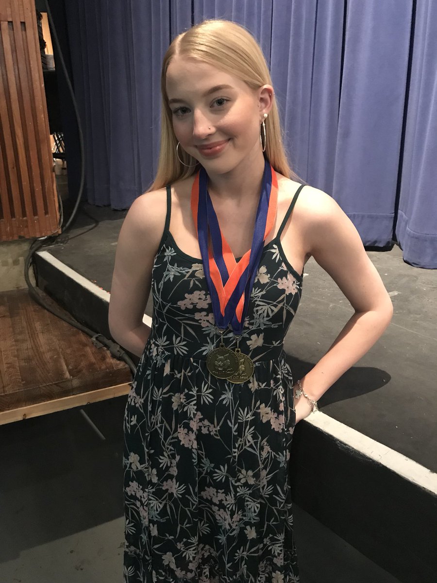 MAnthonyWilson's tweet photo. @gracie_wilson_ for the win! Times 2! Second year in a row she’s been named @CatSpeechDebate top female interper. AND she was named a top Environmental Sciences student, too! #ProudofBlondie ❤️ https://t.co/g4tqJaEvE2