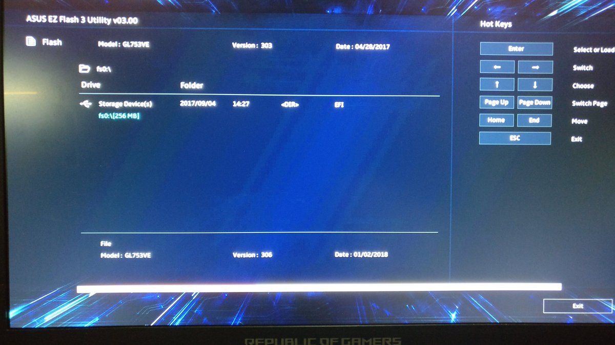 antonyevan's tweet photo. Damn.. @windows 10 Update invoked @ASUS_ROG Ez flash on the bios, to flash something... Without any warning or indication that it will do so.. I was shocked... Luckily it turned out ok.. I still don't know what it flashed.. A little warning would be nice https://t.co/sQxM3PVE3A