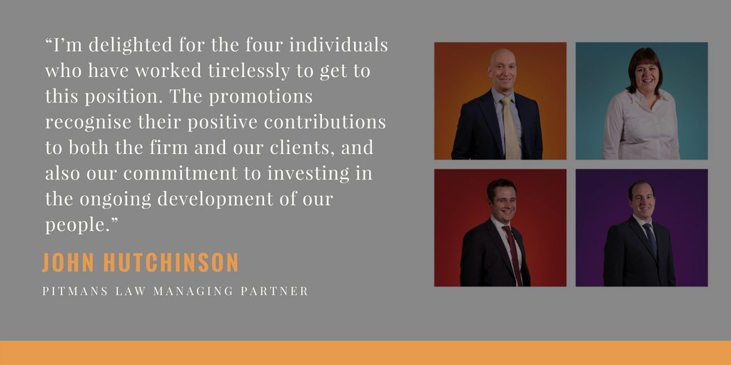 PitmansLawyers's tweet photo. We're delighted to announce the promotions of @JulianRichards_ , Carolyn Walker, Robert Wallace and Chris Holmes https://t.co/bR159fmIHT https://t.co/O7qQKEANQ3
