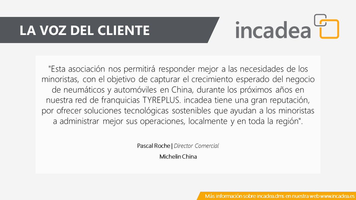 incadeaes's tweet photo. ¡Una historia más sobre el éxito de un cliente! #MichelinChina https://t.co/1nvPXbhITe