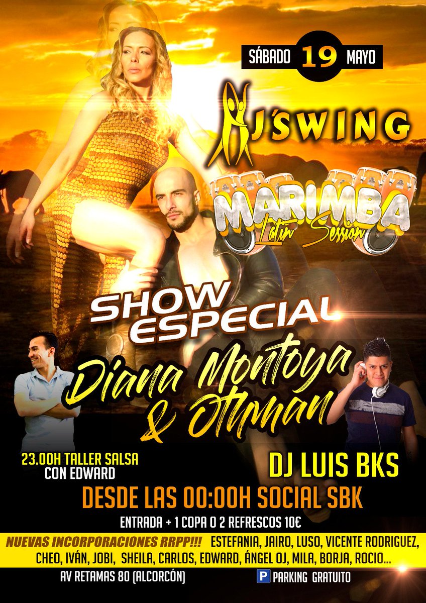dianakofall's tweet photo. Este sábado show en Alcorcón..lista de puerta Diana y Othman (Avda de las retamas 80) parking gratuito #show #salsaparty #showsalsa #dancers #sabado #salseros #salsamadrid #saladebaile #dondeir #thebest https://t.co/vgr7GFFVuS
