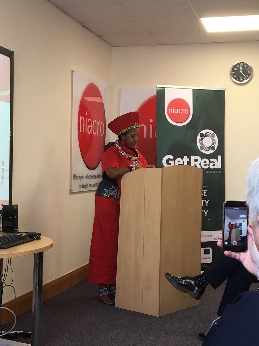 South African Nandi Jola reading poetry at Get Real launch @drjohntopping <a href="/belfastcc/">Belfast City Council</a> <a href="/niacro/">NIACRO</a> <a href="/PBNINews/">Probation Board for Northern Ireland</a> <a href="/PoliceServiceNI/">Police Service NI</a> <a href="/nihecommunity/">Housing Executive</a>