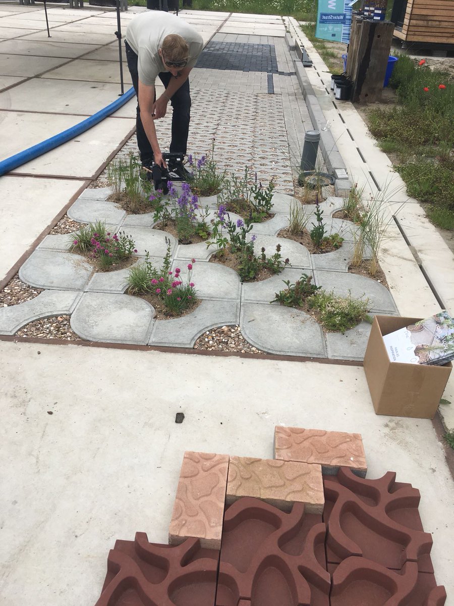 De opening van de #WaterStraat is van start! Vandaag presenteren we nieuwe #innovaties wat betreft regenwater. Onder andere onze nieuwe #Wave-tegel (in ontwikkeling) wordt gedemonstreerd! #wedesign