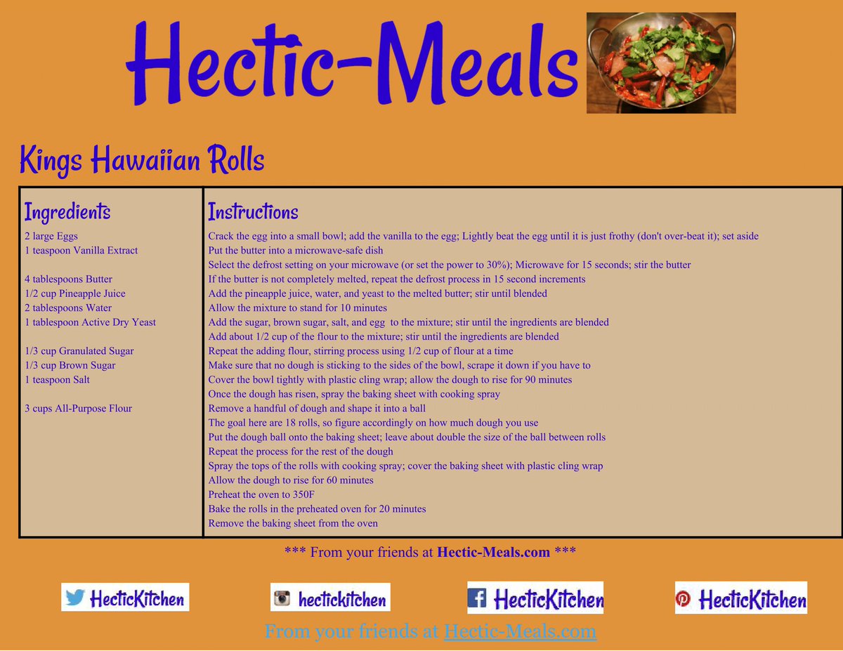 A family favorite at Hectic Manor, these Kings Hawaiian Rolls are requested anytime the kids are headed home. Let me know what you think.

#foodblog #foodblogger #blog #blogger #recipes #food #recipe #cooking #HecticMeals #RecipeOfTheDay #RecipeOfTheWeek