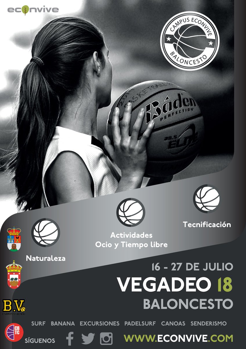 Os recordamos que todavía quedan plazas disponibles para nuestro campus de verano. Ven y disfruta de una experiencia irrepetible. ¡¿A que estas esperando?! ⛹️‍♂️⛹️‍♂️⛹️‍♂️⛹️‍♂️⛹️‍♂️econvive.com  <a href="/econvive/">Econvive Baloncesto</a> <a href="/AytoVegadeo/">Ayuntamiento Vegadeo</a> <a href="/CBTresCantos/">C. B. Tres Cantos</a>