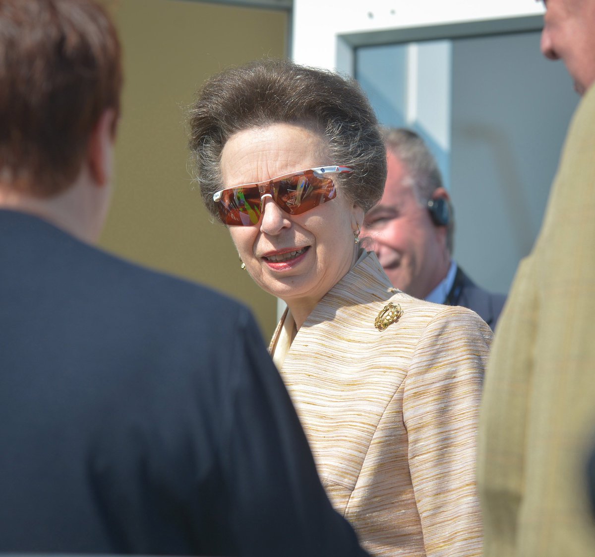 NIOgov's tweet photo. HRH Princess Anne is in Northern Ireland today visiting @balmoralshow - marking the 150th anniversary of the agricultural &amp; food show. The Princess Royal was accompanied by RUAS president Cyril Millar and Chief Executive Alan Crowe #BalmoralShow18 https://t.co/smcwJwEjcI