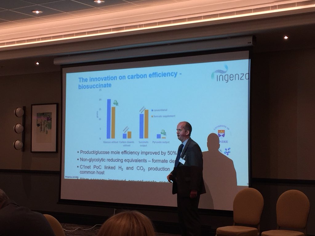 lucyfrmo's tweet photo. Interesting to hear how to using #gasfermentation can increase the efficiency of succinate production! At #greengases @KTNUK event in Leeds. https://t.co/3LpHN7NUx0