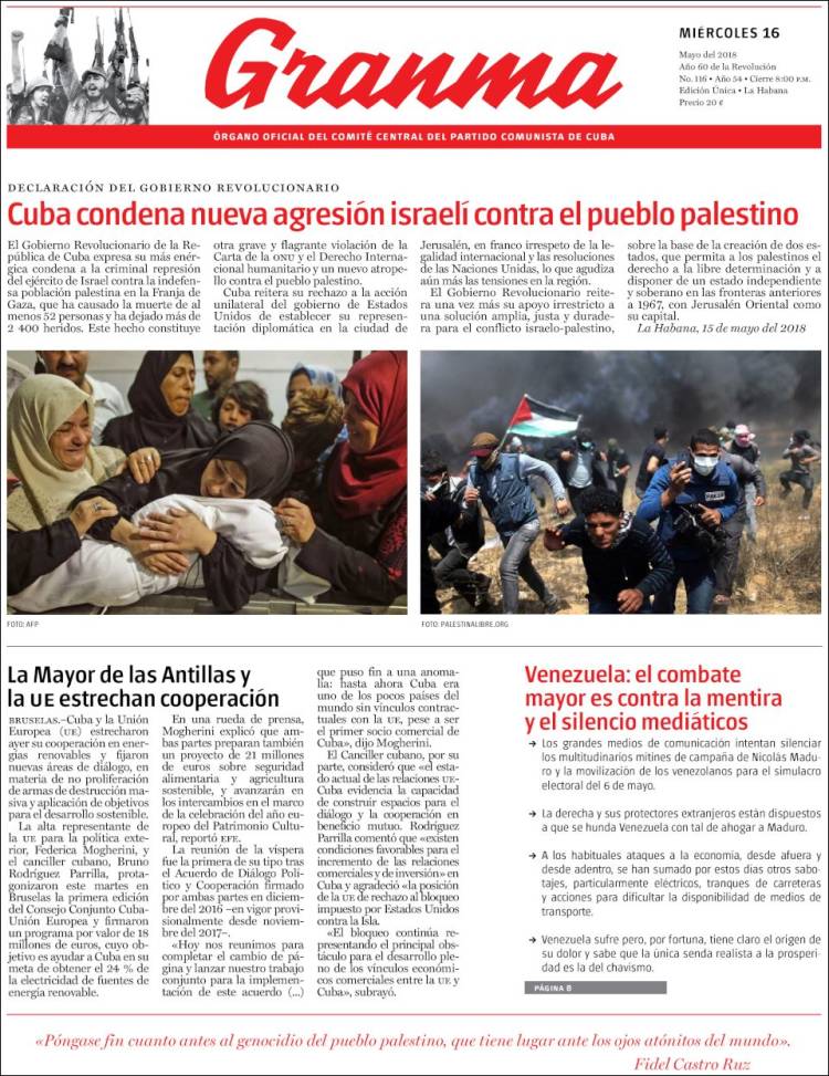 ReporteYa's tweet photo. #16May Portadas de la prensa #Internaacional para este miércoles #Cuba https://t.co/WTDz6ycTou