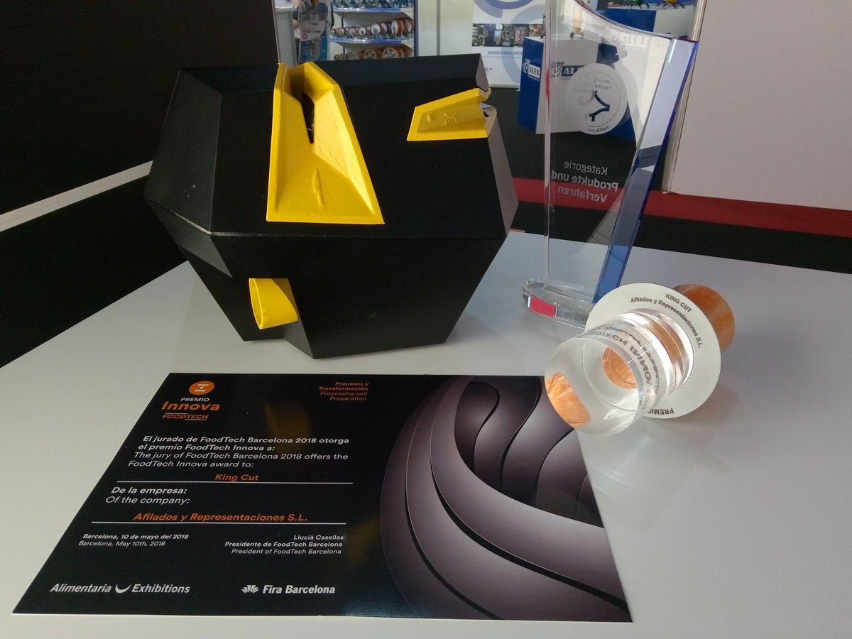 Estamos de celebración! Enhorabuena a Afinor por el premio FoodTech INNOVA que ha recibido el proyecto KingCut en la feria Foodtech Barcelona #design #innovation  #Motivación bit.ly/2L6druX´