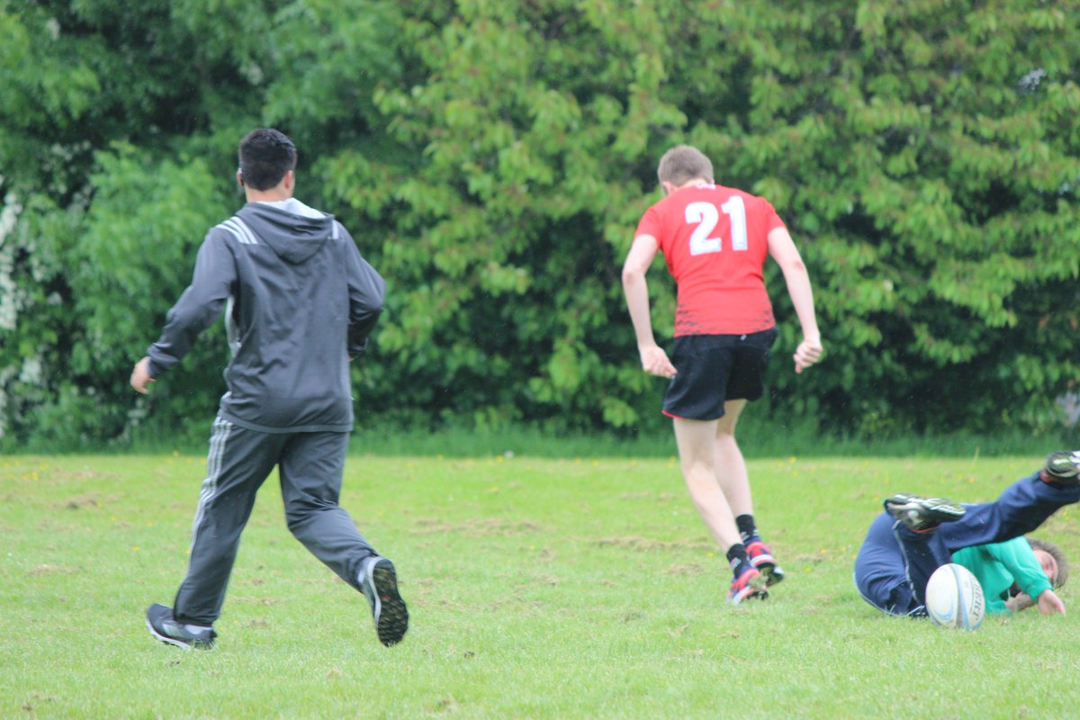 DeafAcademy's tweet photo. Big thanks to @johnnyr63 for popping in this morning to chat to Academy student William about his recent Rugby Deaf 7s triumph in Oz with the Welsh team, for @BBCSpotlight - they even had a little throw about! 😄 https://t.co/fltpOrXSL8