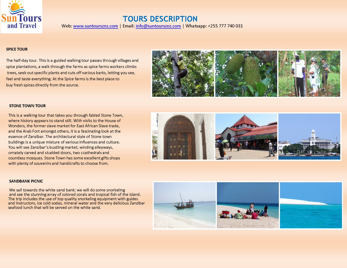 Sun_tours's tweet photo. The Best Tours &amp; Excursions in Zanzibar https://t.co/W07qdgos2Z