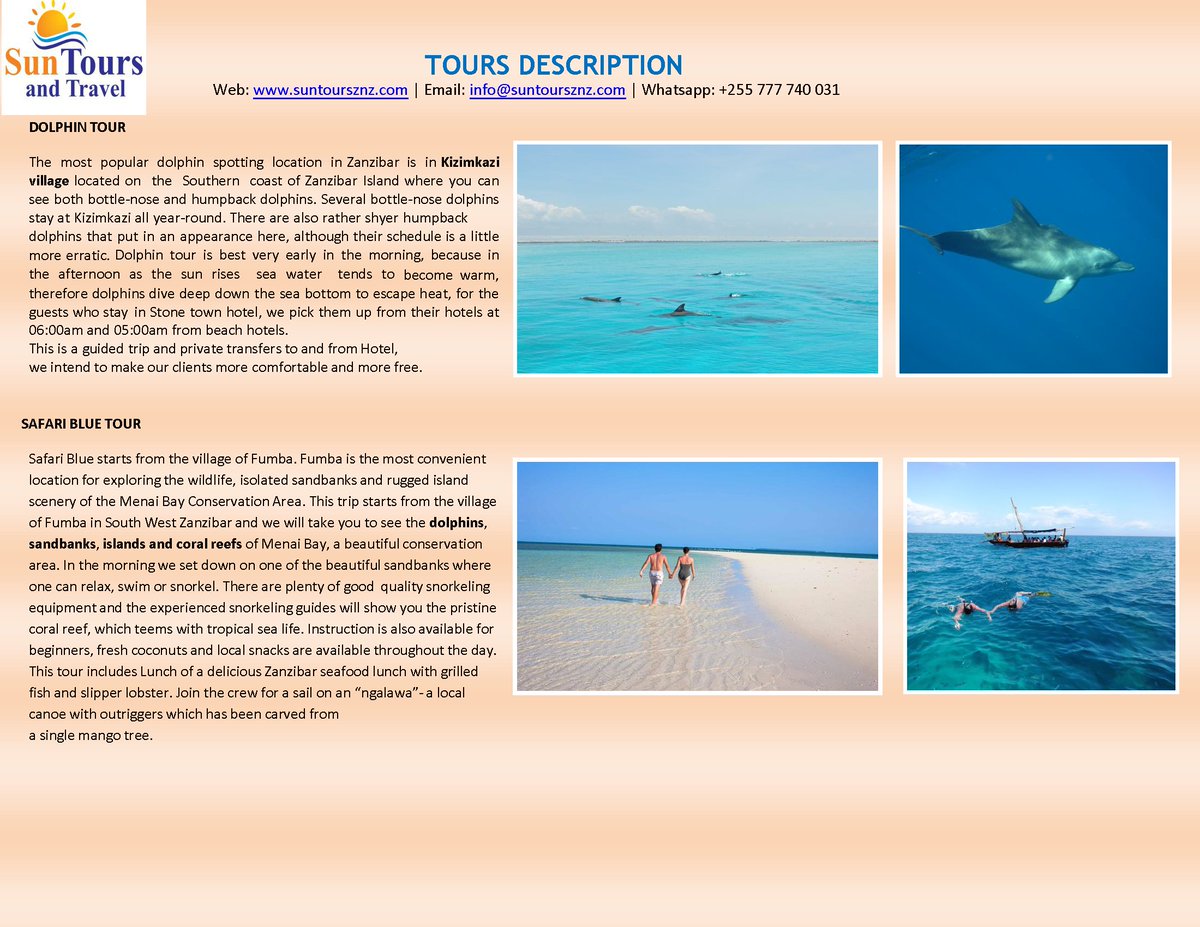 Sun_tours's tweet photo. The Best Tours &amp; Excursions in Zanzibar https://t.co/W07qdgos2Z