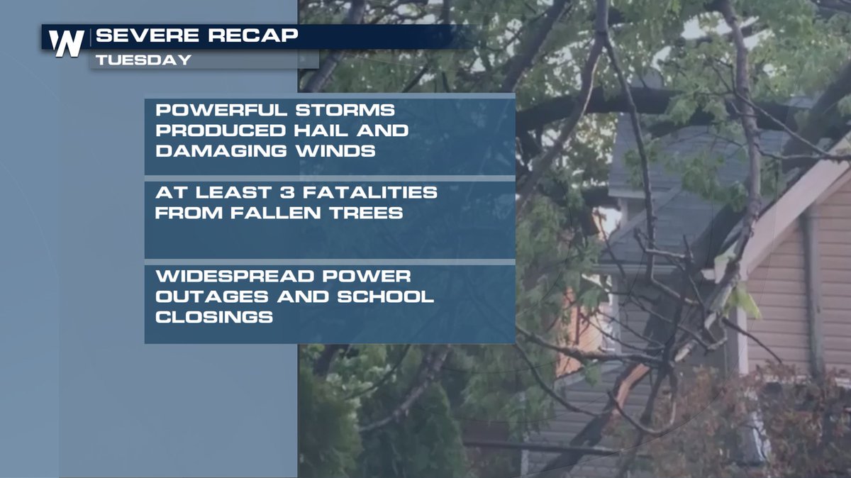 WeatherNation's tweet photo. #UPDATE: Results of the strong storms yesterday in the northeast. More than 350,000 customers remain without power. At least 3 are dead from fallen trees. More on air through the morning. #SevereStorms #PowerOutages https://t.co/LqsF62CtKR