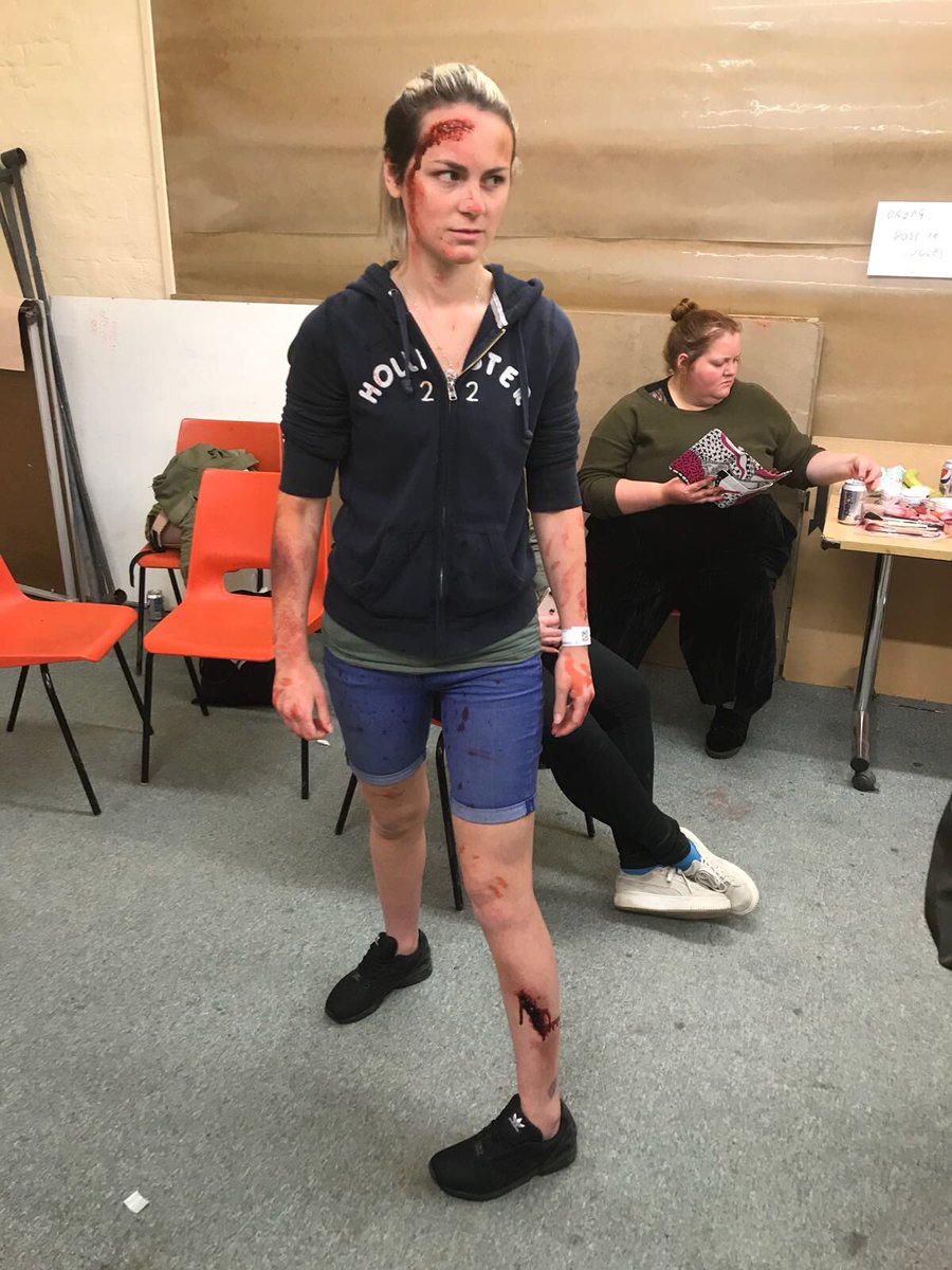 UoP_Nursing's tweet photo. #SimEx2018 first year University of Portsmouth student nurses ready to be simulated casualties at Fort Widley today #GiveMe#RealLearningOpportunities https://t.co/hXlPmynsHo