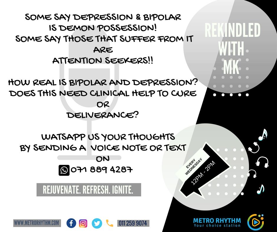 MetroRhythm's tweet photo. Today depression is the main focus of the show on Rekindled with M.K. 12pm - 2pm right here on https://t.co/ZXO6Txt4Eh
Download the app on GooglePlayStore https://t.co/aNOeyGe0z9