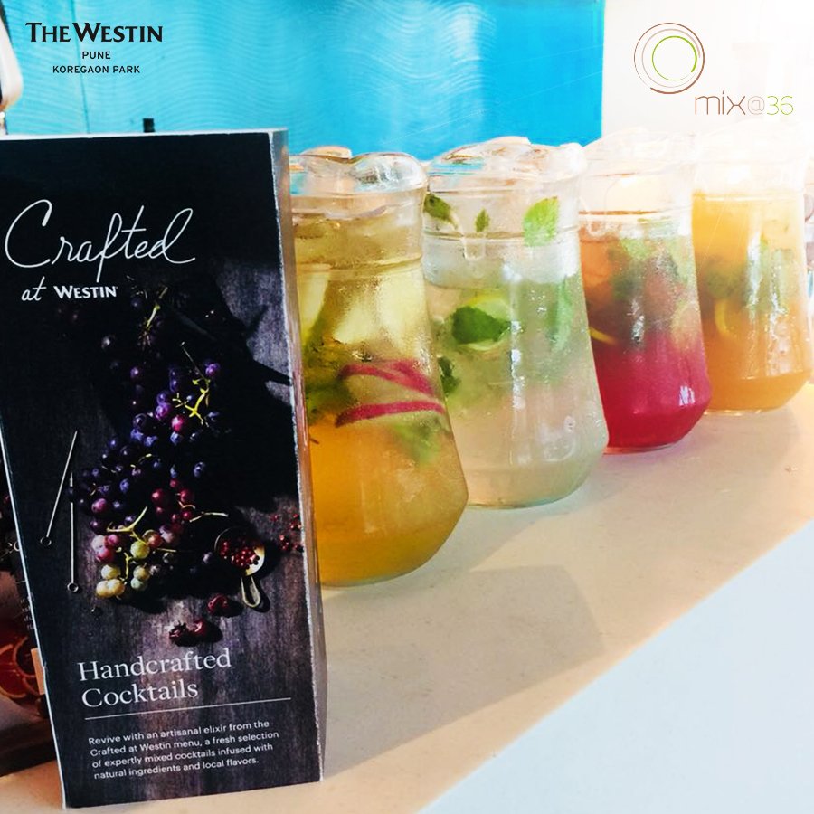 westinpune's tweet photo. All the Cocktail Lovers, here’s the elixir for you!
Enjoy your evenings with handcrafted and expertly mixed cocktails with natural ingredients and local flavors from Crafted at Westin.
For more details contact 020 6721 0060
#WestinPune #Mixat36 #CraftedAtWestin https://t.co/ci1sK1RNP1
