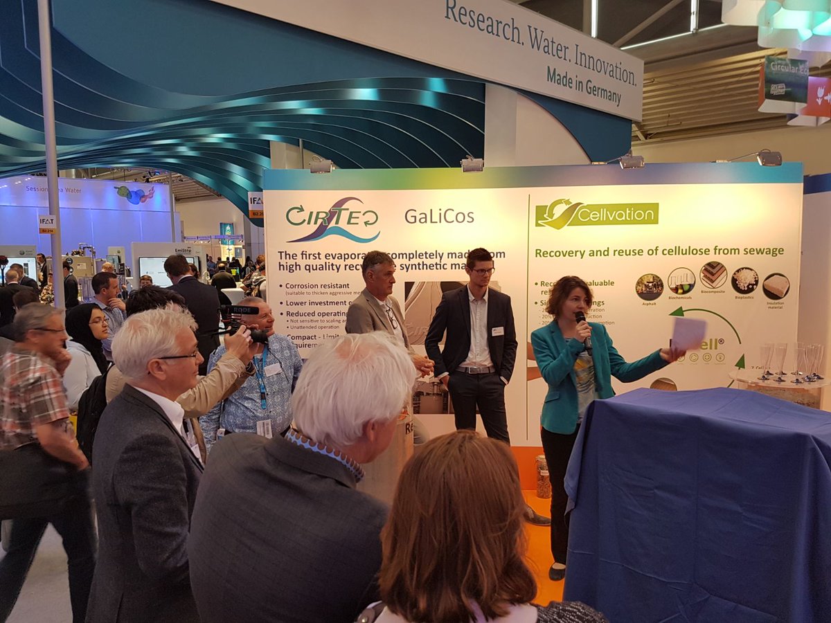 WaterAllianceNL's tweet photo. @CirTecBV presenting their new  #innovative Synthetic GaLiCos evaporator for the first time @IFATworldwide 
Visit them and other Dutch innovations at the Netherlands pavilion and Innovation &amp; Inspiration Hotspot! Hall B2 B105/204
https://t.co/352lzHy1dz https://t.co/bGlWagCUKw