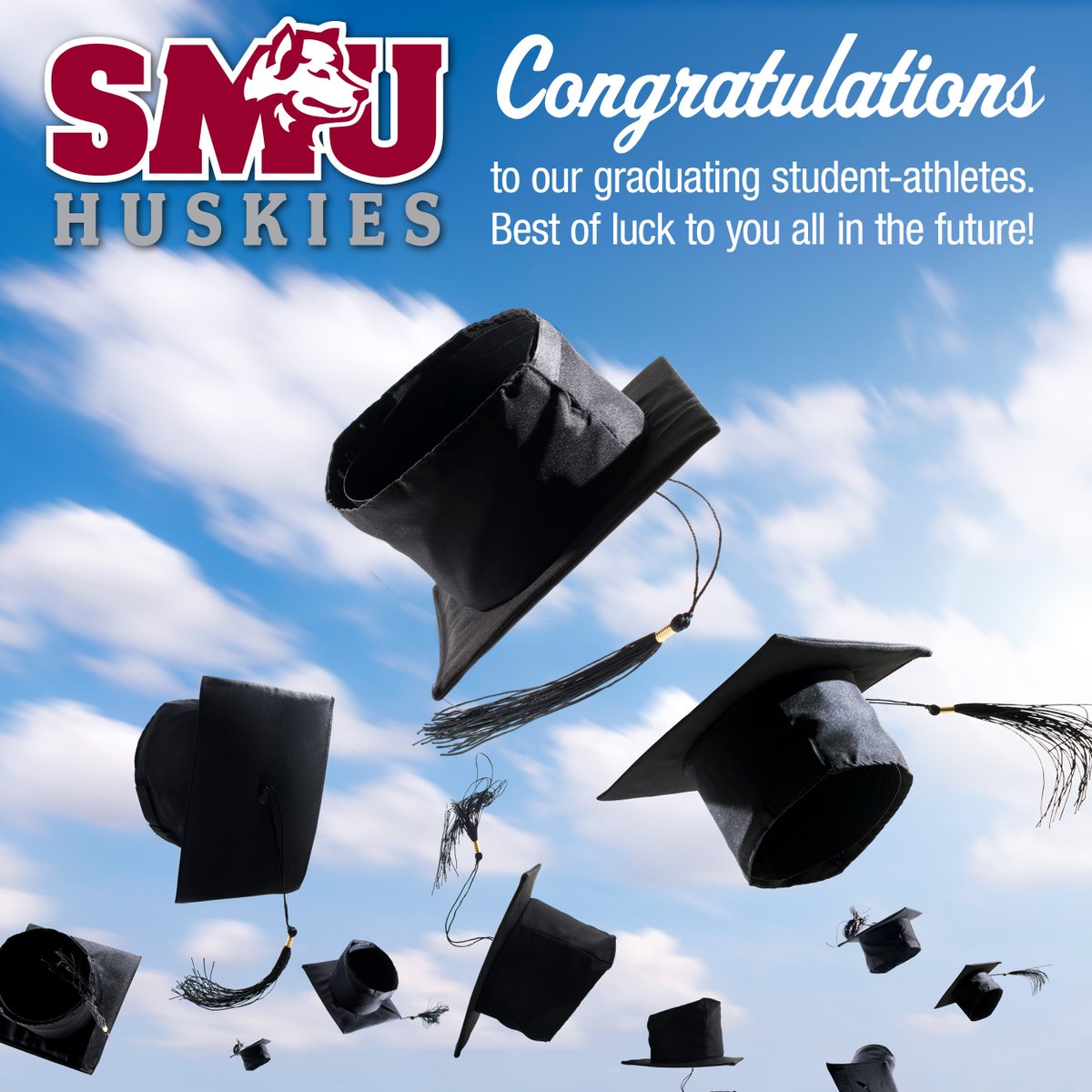 SMUHuskies's tweet photo. Hats off to all our graduates today.  You did it, well done! https://t.co/pl4aXE7x28