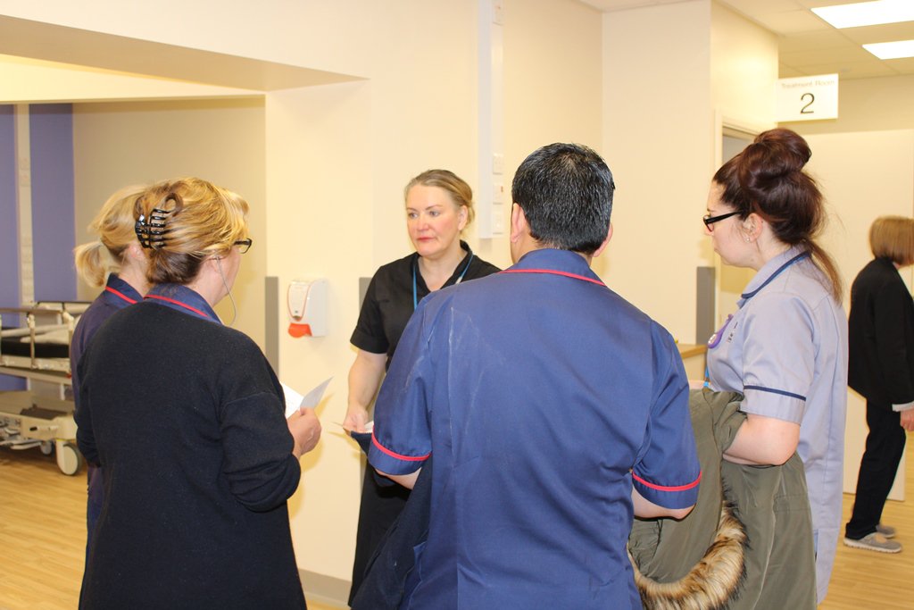 NorthCandMNHS's tweet photo. Showing our staff our new Frailty Assessment Unit today, which will change how we care for our frail patients and help them manage their own frailty syndromes at home #anewwayhome #FAU https://t.co/4vJaccfYeg