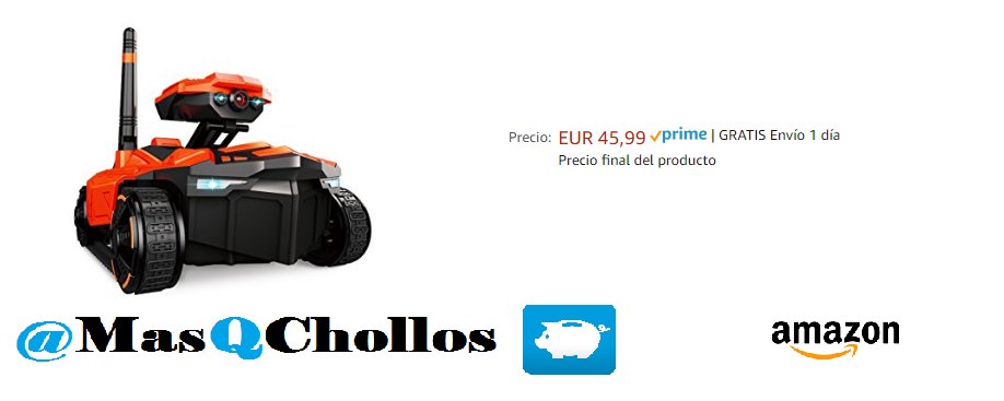 MasQChollos's tweet photo. 🆕 CODIGO DESCUENTO!!!!! #Amazon

🔷 Tanque radiocontrol con camara

🏆 Cámara incorporada de 0.3MP, fotos y vídeos de alta definición. Wifi con 15-20m de distancia de transmisión de largo. Controlable con APP. 

❌ Antes: 46€
💰 Ahora: 29€

▶️ Link: https://t.co/NxAoklkMvT https://t.co/UIQxIg7S86