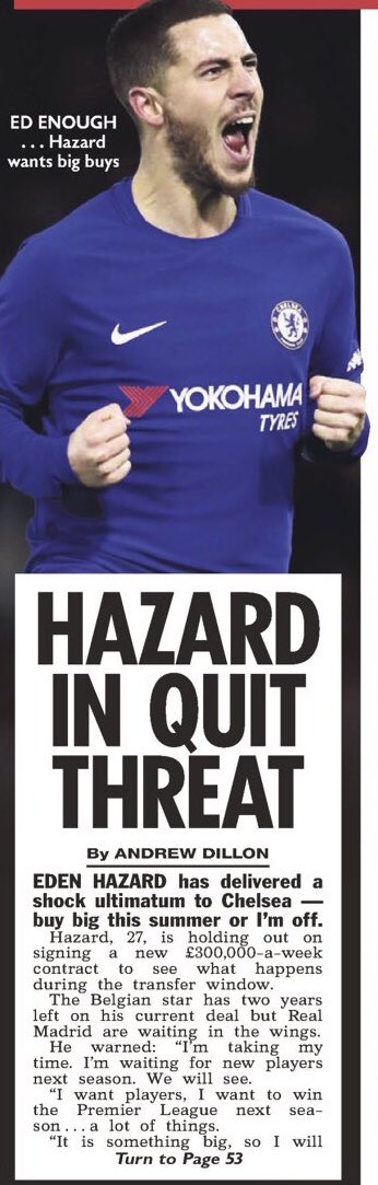 Hazard & Real Madrid in the  press today
