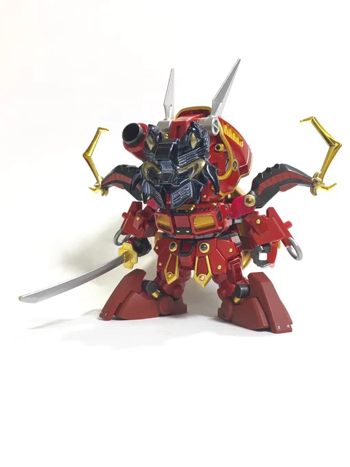 紅武者に暗黒のかけらを取り付けて悪魔のSD戦士にしました。 