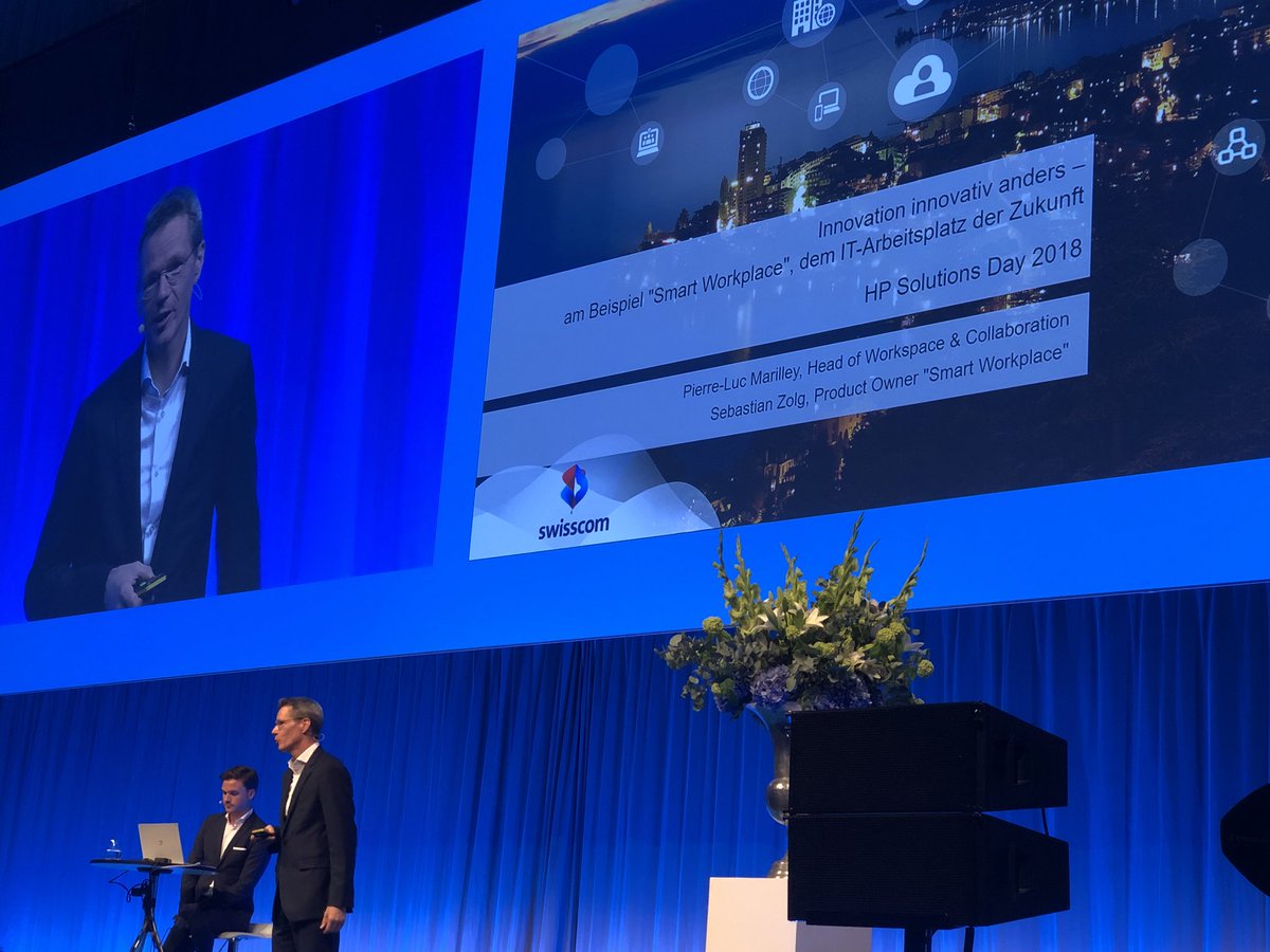 FlavioJoss's tweet photo. Smarte Arbeitsplätze dank HP und Swisscom #hpsolutionsday18 https://t.co/px5qVt63Qw