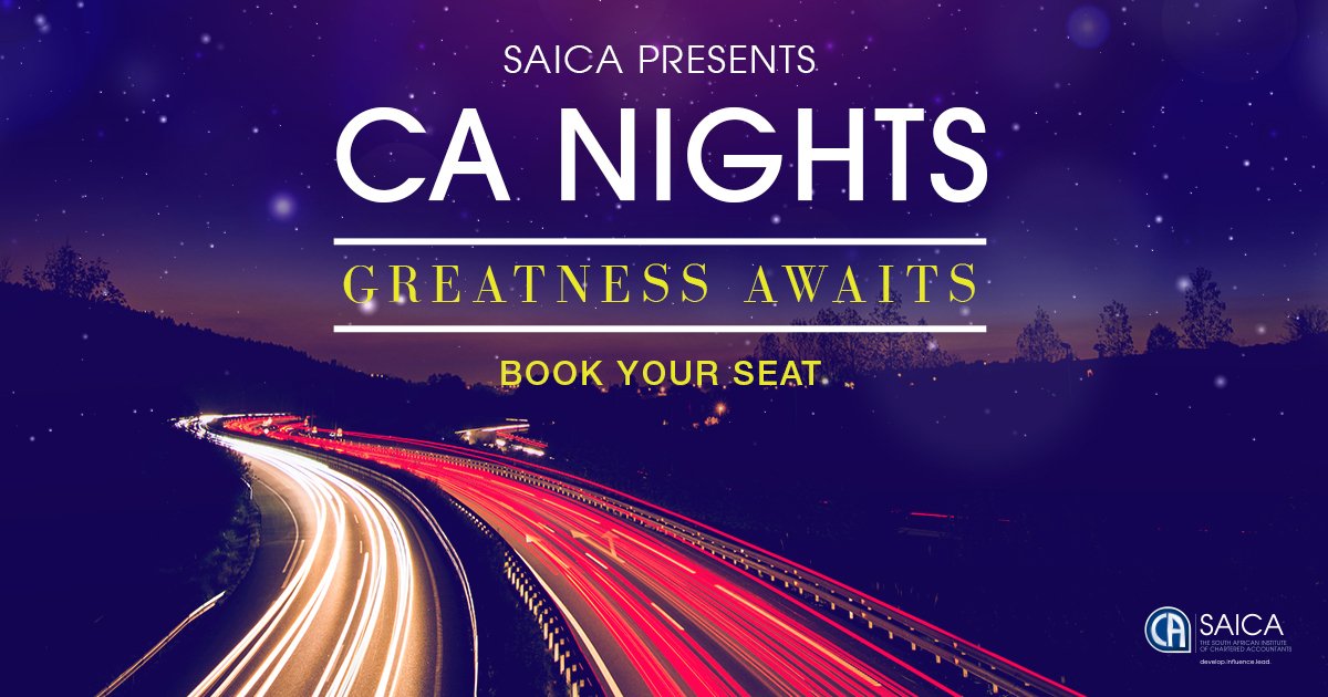 Gauteng Trainees – don’t miss the exclusive CA Night Trainee event. Tuesday  5 June. Only 100 spaces available. Book yours now at - catalyst.saica.co.za/event/view/141…