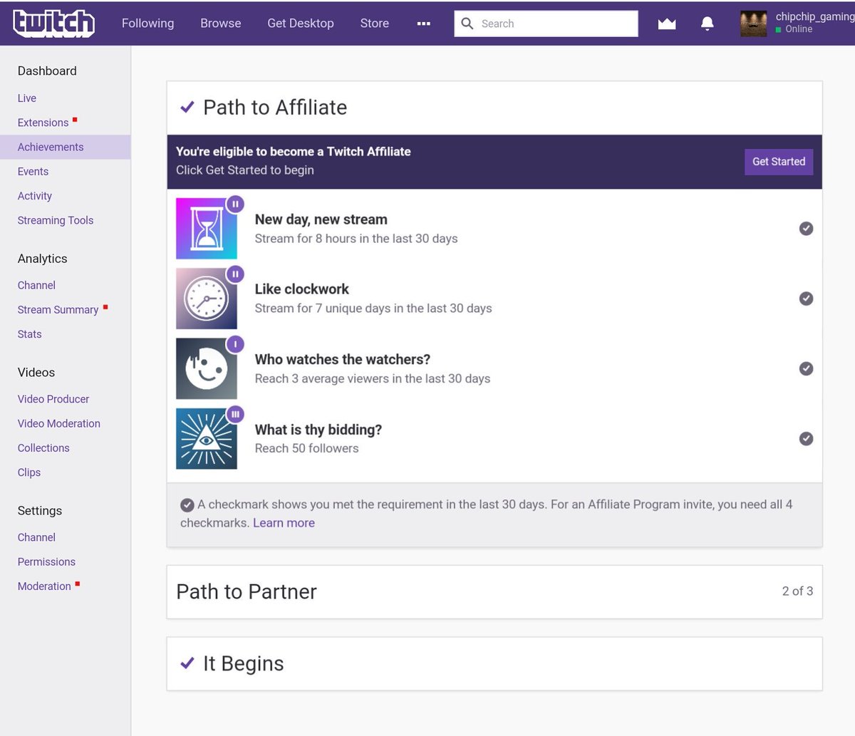 Mr_Chip_Chip's tweet photo. I'm stuck between tears a fist pump and shin kicking my boss followed by a loud exciting yell.

WE MADE AFFILIATE!!!

THERE'S LITERALLY NOT ENOUGH SPACE TO THANK EVERYONE BUT TYSM! 

I cried this morning and it was the best cry ever. This is only the beginning! #chipchip_gaming https://t.co/oPXYRUxTq5