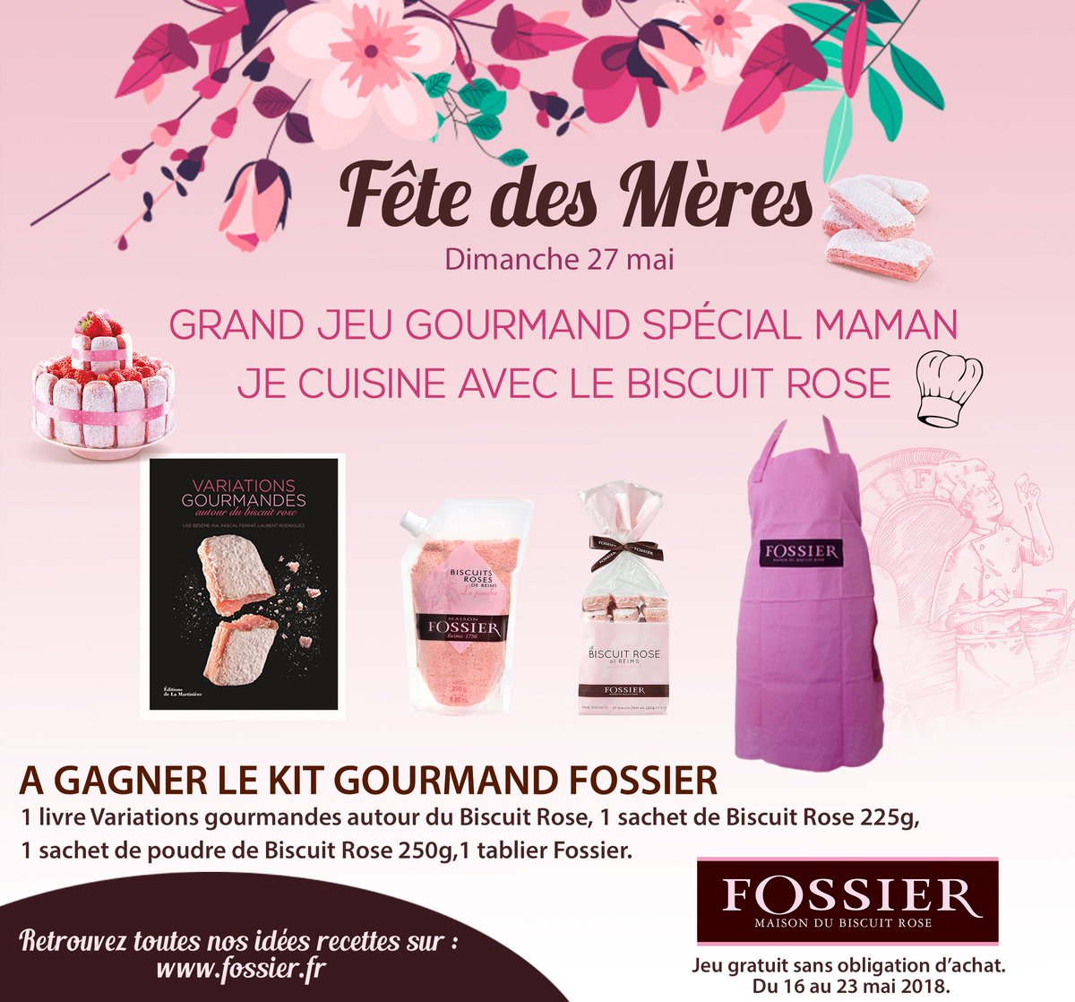 [Jeu concours] Célébrez la Fête des Mères avec la Maison Fossier !
Pour cette occasion, nous vous proposons de gagner un kit gourmand autour de notre célèbre Biscuit à offrir à votre maman ✨
Pour participer : facebook.com/biscuitsfossier ou instagram.com/biscuitsfossie…