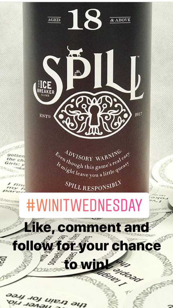 OfficialSpill_'s tweet photo. Happy #winitwednesday! We are giving away 3 @officialspill_! For your chance to #win, like, comment and follow! #games #win #drinking #drinkinggames https://t.co/wx7ollScGH