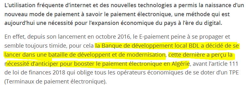 HamamiNawel's tweet photo. Article du prestigieux @hawessegeek (site référence sur les NTIC +  Digital) sur le E-Paiement &amp; Paiement Electronique en #Algerie ,  mettant en avant l'anticipation de la @BanqueBDL #BDL pour booster le paiement électronique en Algérie

Lien de l'article: https://t.co/bmeYdztrob https://t.co/7VTkxziaPN
