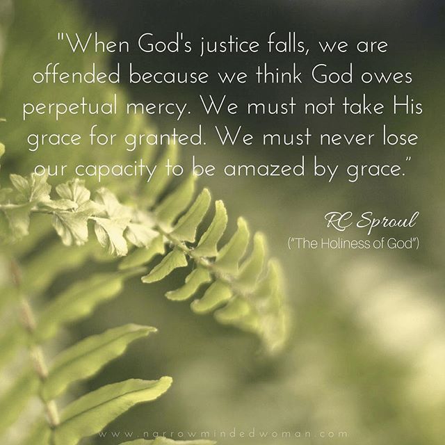 NarrowMindWoman's tweet image. "When God's justice falls, we are offended because we think God owes perpetual mercy. We must not take His grace for granted. We must never lose our capacity to be amazed by grace.” ~ RC Sproul (“The Holiness of God”)
•
•
•
#God #justice #offend #offense #mercy #grace #amazi…