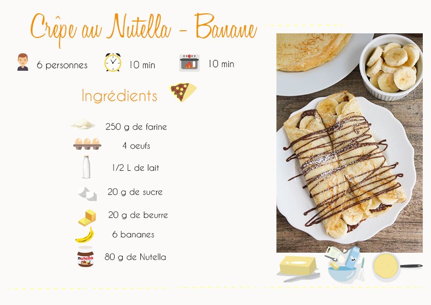 1nstantB's tweet photo. Envie d'une #crêpe en cette journée ensoleillée ? 🌞 #InstantB vous donne sa recette pour une crêpe au #nutella et à la banane ! https://t.co/wKhvFOHsCR