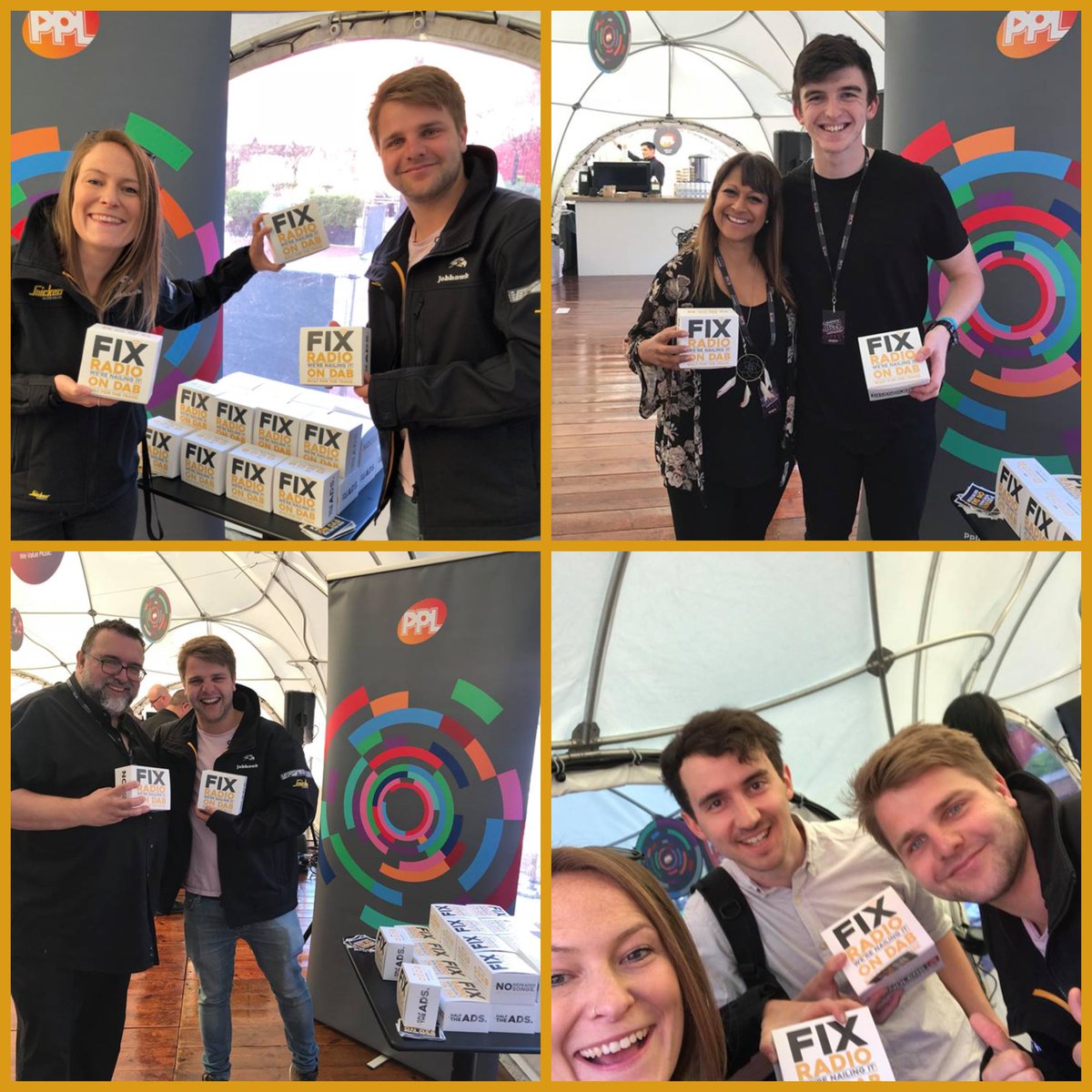 FixRadioUK's tweet photo. The Fix Radio bacon butty team were at the #RADFEST18 yesterday dishing out the goods!! @PPLUK @PRSforMusic #radioaudioweek #GetInMyBelly #MadeForTheTrade https://t.co/ax2MoUhbq6